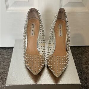 Steve Madden Vala Metallic Spiked Heels